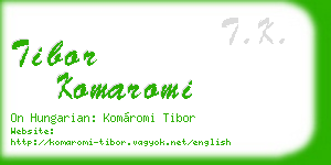 tibor komaromi business card